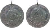 St.Georgs Taler tragbare Medaille Silber St. Georgstaler, Kremnitz, der heilige Georg reitet nach rechts und tötet