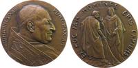 Vatikan Medaille Bronze Johannes XXIII (1958-1963) - auf die Berufung des Heiligen Petrus, Brustbild nach rechts / Jesus und Petrus sich gegenübe -