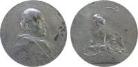 Vatikan Medaille Bronze versilbert Leo XIII (1878-1903) - auf seinen 70. Geburtstag, Brustbild nach rechts / Schlangen auf Weltkugel, welche von -