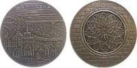 Städte Medaille Bronze Minden, Stadtansicht / Kirchenfenster, gestiftet von den Münzfreunden Minden, ca. 42 MM -