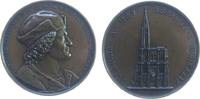 Frankreich Medaille Bronze Straßburg - auf Erwin von Steinbach, Brustbild nach rechts / Straßburger Münster, v. Kirstein, ca. 45 MM, etwas Belag, kl -