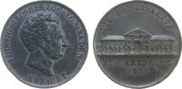 vor 1914 Medaille Zinn Ludwig (1818-1830) - auf die Erbauung der Münze in Karlsruhe, Büste nach rechts / Ansicht der Münze, v. Kachel, ca. 41 MM, -
