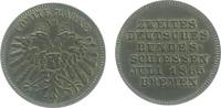 Schützen Comité-Marke 1865 Bronze Bremen - auf das zweite Deutsche Bundesschießen, Doppeladler / Mehrzeiler, ca. 22 MM vz