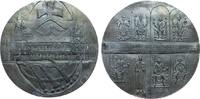 Speyer Medaille Weißmetallguß Speyerer Dom, Deutsche Numismatische Gesellschaft Speyer, Domansicht über Schiff mit drei Rudern / In einer Giebel -