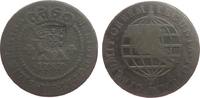Brasilien 40 Reis Ku Joao VI als Prinzregent, Gegenstempel Wappen auf 20 Reis 1787 -