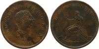 GB Großbritannien ab 1708 1/2 Penny Ku Georg III, 3 Beeren - 3 berries, Schrötlingsfehler, kleine Randfehler -