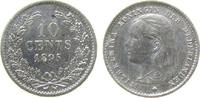 Niederlande 10 Cents Ag Wilhelmina I, kleiner Fleck, Schulman 880 -
