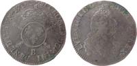 Frankreich 1/2 Ecu aux insignes Ag Louis XIV, B (Rouen), ca. 13,3 Gramm -
