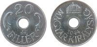 Ungarn 20 Filler Fe Krone, Rosette, spätere Prägung, Artex, ca. 2000 Ex., Prägung um 1966 -