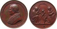 Vatikan Medaille Bronze Pius IX (1846-1878) - auf die heilige Familie, Brustbild nach lins / die Hl. Familie bei verschiendenen Tätigkeiten, v. G -