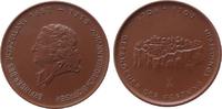 Porzellan Medaille Böttger Steinzeug Böttger Johannes Friedrich - Erfinder des Porzellans, Büste nach links / Festungs Königstein, ca. 61,5 MM -