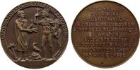 Frankreich Medaille Bronze Lyon - 2000 Jahrfeier, Stadtgott mit Füllhorn und Stab neben einem, mit einer Tunika bekleidetem Mann, darunter ein Hamme -