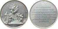 Vatikan Medaille Zinn Leo XIII (1878-1903), sieben Heilige knieend vor der hl. Jungfrau Maria, auf einer Wolke sitzend / Mehrzeiler, v. Johnson, -