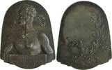 Belgien glockenförmige Plakette 1930 Bronze versilbert Liege - Internationale Sportausstellung, Albert (1909-34), Brustbild eines Athleten mit St...