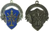Gelegenheitsmedaillen tragbares Abzeichen o.J. WM teilemailliert Bauwerksmeisterverband Württemberg, ca. 25,5 x 31,5 MM vz