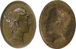 Gelegenheitsmedaillen Medaille Bronzeguß Frau mit geschlossenen Augen, nach rechts, v. Poellath, ca. 49 x 65 MM -