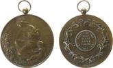 Belgien tragbare Medaille Bronze Hulpe (Wallonisch-Brabant) - auf das Blumenfestival, knieende weibliche Gestalt beim Blumen pflücken - daneben nackter Kn -