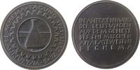 Städte Medaille Bronzeguß Frankfurt - auf die Achema-Tagung, Allgemeine Chemie Ausstellung, Reagenzglas im Zahnrad / Mehrzeiler, ca. 62,5 MM, Or -