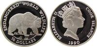 Cook Inseln 50 Dollar Ag Grizzly Bär -