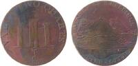 Gibraltar 2 Quartos Ku Robert Keeling Token, horizontale Linien im Tor, KM Tn2.2 -
