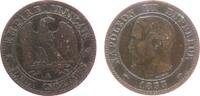 Frankreich 2 Centimes Br Napoleon III, A (Paris) -