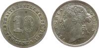 Straits Settlements 10 Cents Ag Victoria (1837-1901) -