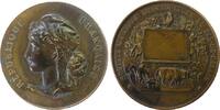 Frankreich Prämienmedaille Bronze Calais - Landwirtschaftsgesellschaft, Societe Centrale d'Agriculture, Kopf der Marianne nach links / Nutzvieh, Getreide e -