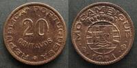 Mosambik 20 Centavos Br Schön 19, fleckig -