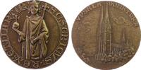 Schweden tragbare Medaille Bronze Uppsala - gotischer Dom St. Erik (Upsala Domkyrka), Gustav Wasa mit Reichsapfel und Szepter / Dom, ca. 40 MM -