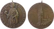 Schweden Medaille Bronze Uppsala - gotischer Dom St. Erik (Upsala Domkyrka), Gustav Wasa mit Reichsapfel und Szepter / Dom, ca. 40 MM -