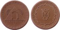 Porzellan 20 Mark Böttger Steinzeug Dresden - Wiederaufbau 1921, Verein der Hotelbesitzer, Torbogen im Strahlenkranz / Vereinszeichen, ca. 41,5 MM -