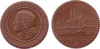 Porzellan Medaille Böttger Steinzeug Böttger Johannes Friedrich (1682-1719) - Erfinder des Porzellans, Büste nach links / Albrechtsburg, ca. 35,8 M -