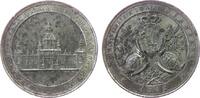 Städte Medaille Zinn Nürnberg - auf die Bayrische Landes Gewerbe Industrie und Kunst Ausstellung, Ausstellungsgebäude / drei Wappen im Kranz, v. -