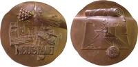 Städte Medaille Kupfer Neustadt (Weinstraße) - auf das 750. Stadtjubiläum, Bauplan und Grenzabsteckung der Stadt / aus dem Plan heraus beginnt z -