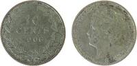 Niederlande 10 Cents Ag Wilhelmina I -