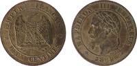 Frankreich 2 Centimes Br Napoleon III, BB (Strasbourg), Gad.104, winziger Grünspanfleck -