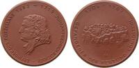 Porzellan Medaille Böttger Steinzeug Böttger Johannes Friedrich - Erfinder des Porzellans, Büste nach links / Festungs Königstein, ca. 61,5 MM -
