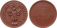 Porzellan Medaille Böttger Steinzeug Meißen - ältestes Siegel der Stadt Meißen um 1285, ca. 64,5 MM -