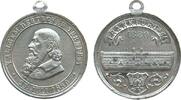 tragbare Medaille 1880 Zinn Frankfurt - auf das V. Allgemeine Turnfest, Büste von Jahn nach links / Festhalle, v. Schwerdt, ca. 33,2 MM, kleine R...