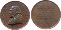 Medaille 1858 Bronze Pfarrer Friedrich (Frankfurt) - auf sein 50-jähriges Amtsjubiläum, Brustbild im lutheranischen Predigerrock / Mehrzeiler, ss+