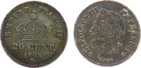 Frankreich 20 Centimes Ag Napoleon III, BB (Strasburg) -
