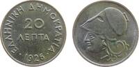 Griechenland 20 Lepta KN Kopf der Athene, etwas fleckig, etwas Grünspan -