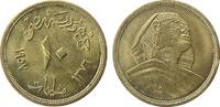 Ägypten 10 Millimes AlBr Sphinx, AH1356, etwas fleckig -