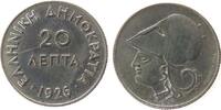 Griechenland 20 Lepta KN Kopf der Athene, etwas Patina -