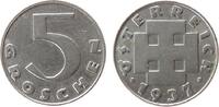 Österreich 5 Groschen KN seltenes Jahr, minimal fleckig -