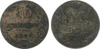 Polen 10 Groszy Ag Nikolaus I von Rußland, MW -