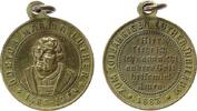 Reformation / Religion tragbare Medaille Bronze Luther Martin (1483-1546) - auf das 400 jährige Lutherjubiläum, ca. 28,5 MM, kleine Flecken -