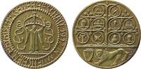 München Medaille Bronze München - auf die bayrische Gewerbeschau in München, Münchner Kindl / Löwe unter Zunftwappen, Otto (1886-1913), v. M. Olo -