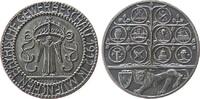 München Medaille Bronze versilbert München - auf die bayrische Gewerbeschau in München, Münchner Kindl / Löwe unter Zunftwappen, Otto (1886-1913) -