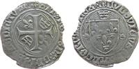 Frankreich Grand blanc á la couronne ou douzain Ag Louis XII (1498-1515), ca. 2,4 Gramm, Randausbrüche -